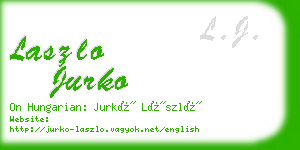 laszlo jurko business card